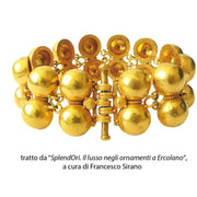 Bracciale gioielli di Ercolano, placcato oro 18 carati