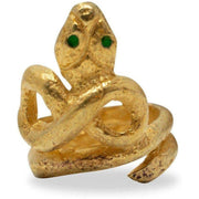 Anello serpente intrecciato di Pompei placcato oro