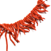 Collana con corni in corallo rosso portafortuna