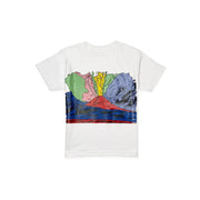 T shirt bianca con stampa "Vesuvius" di Andy Warhol per bambini