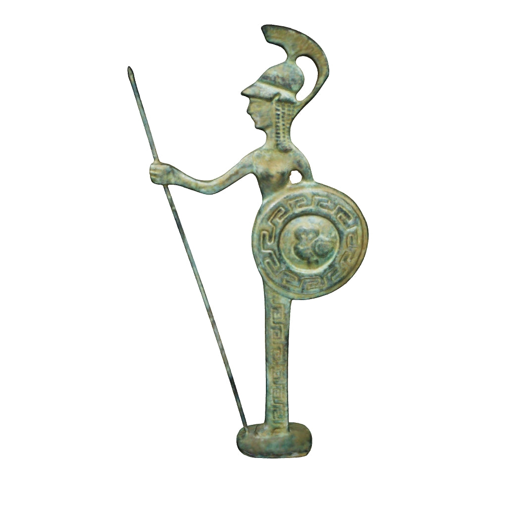 Greek Warrior Bronze Statuette